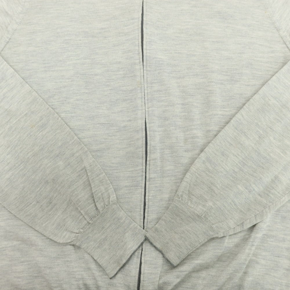 【中古】ブルネロクチネリ Brunello Cucinelli カシミヤシルク ジップアップカーディガン ライトグレー【 50 】【 状態ランクC 】【 メンズ 】