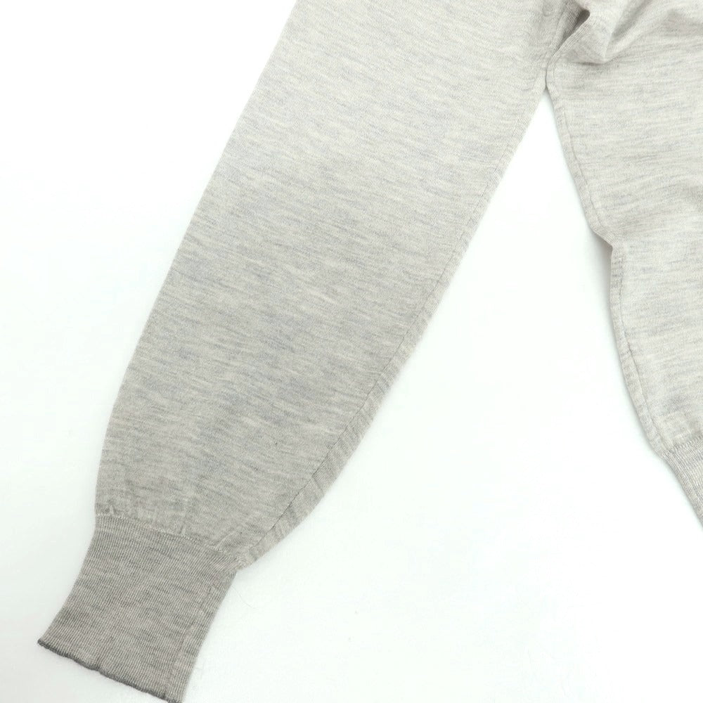 【中古】ブルネロクチネリ Brunello Cucinelli カシミヤシルク ジップアップカーディガン ライトグレー【 50 】【 状態ランクC 】【 メンズ 】