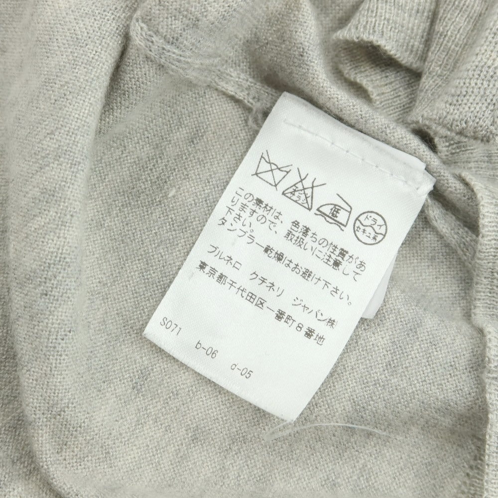 【中古】ブルネロクチネリ Brunello Cucinelli カシミヤシルク ジップアップカーディガン ライトグレー【 50 】【 状態ランクC 】【 メンズ 】