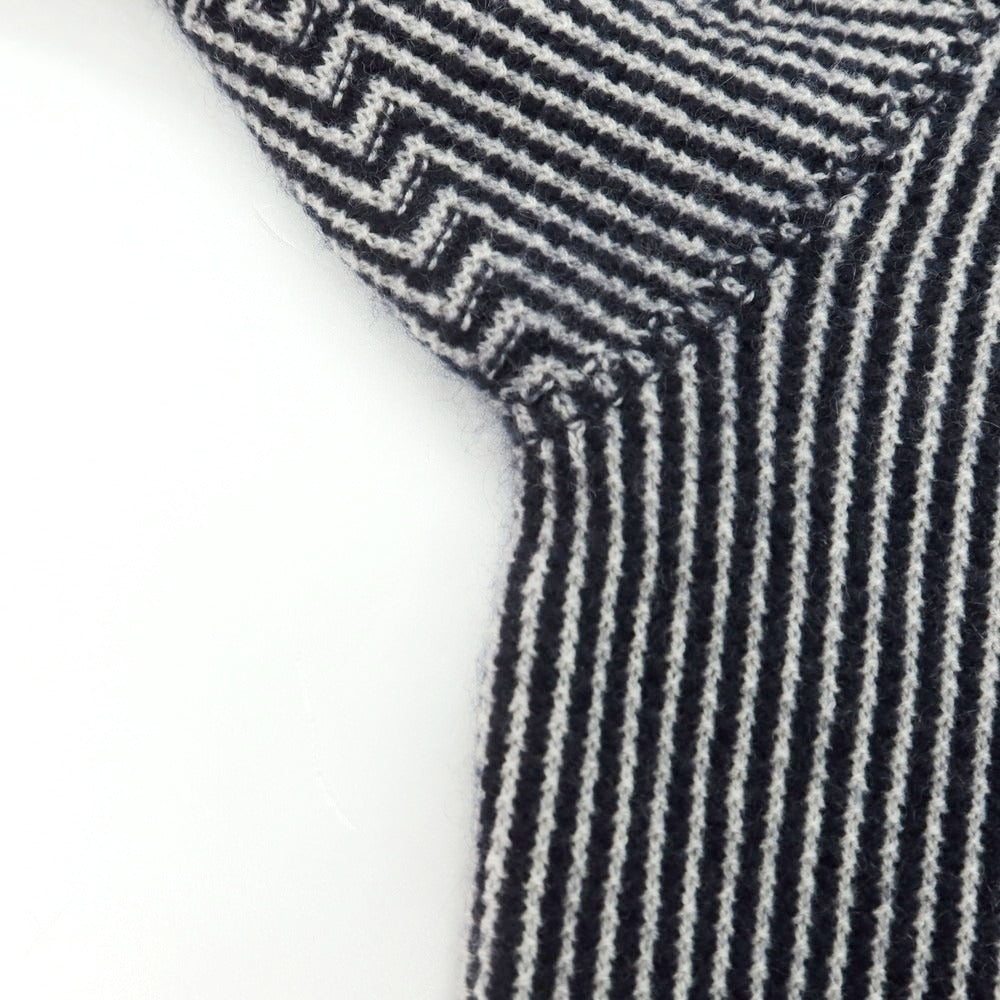 【中古】ジョルジオアルマーニ GIORGIO ARMANI カシミヤ タートルネックニット ネイビーxグレー【 48 】【 状態ランクB 】【 メンズ 】