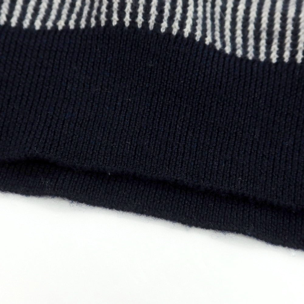 【中古】ジョルジオアルマーニ GIORGIO ARMANI カシミヤ タートルネックニット ネイビーxグレー【 48 】【 状態ランクB 】【 メンズ 】