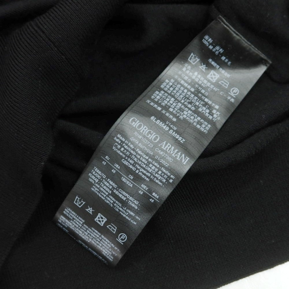 【中古】ジョルジオアルマーニ GIORGIO ARMANI ハイゲージウール ハイネックニット ブラック【 46 】【 状態ランクB 】【 メンズ 】