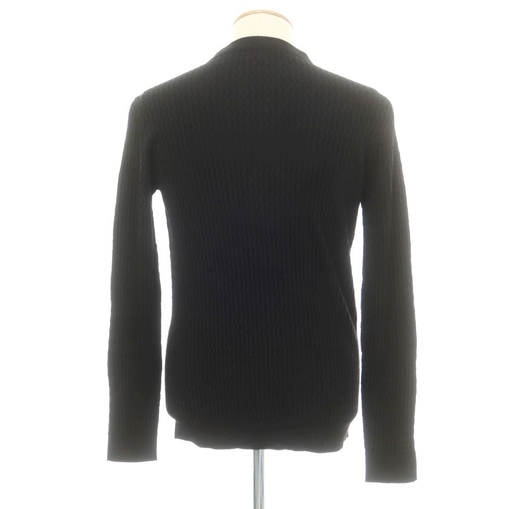 【中古】ジョルジオアルマーニ GIORGIO ARMANI ハイゲージウール クルーネックニット ブラック【 46 】【 状態ランクB 】【 メンズ 】