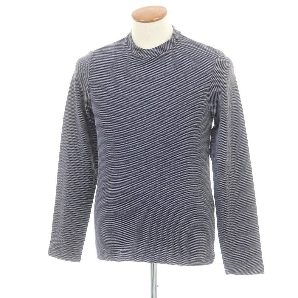 【中古】ジョルジオアルマーニ GIORGIO ARMANI レーヨンコットン 長袖Tシャツ カットソー ネイビー【 46 】【 状態ランクB 】【 メンズ 】