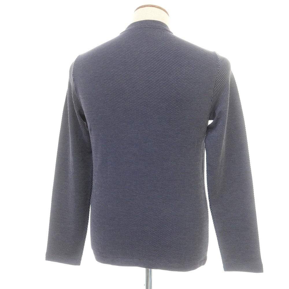 【中古】ジョルジオアルマーニ GIORGIO ARMANI レーヨンコットン 長袖Tシャツ カットソー ネイビー【 46 】【 状態ランクB 】【 メンズ 】