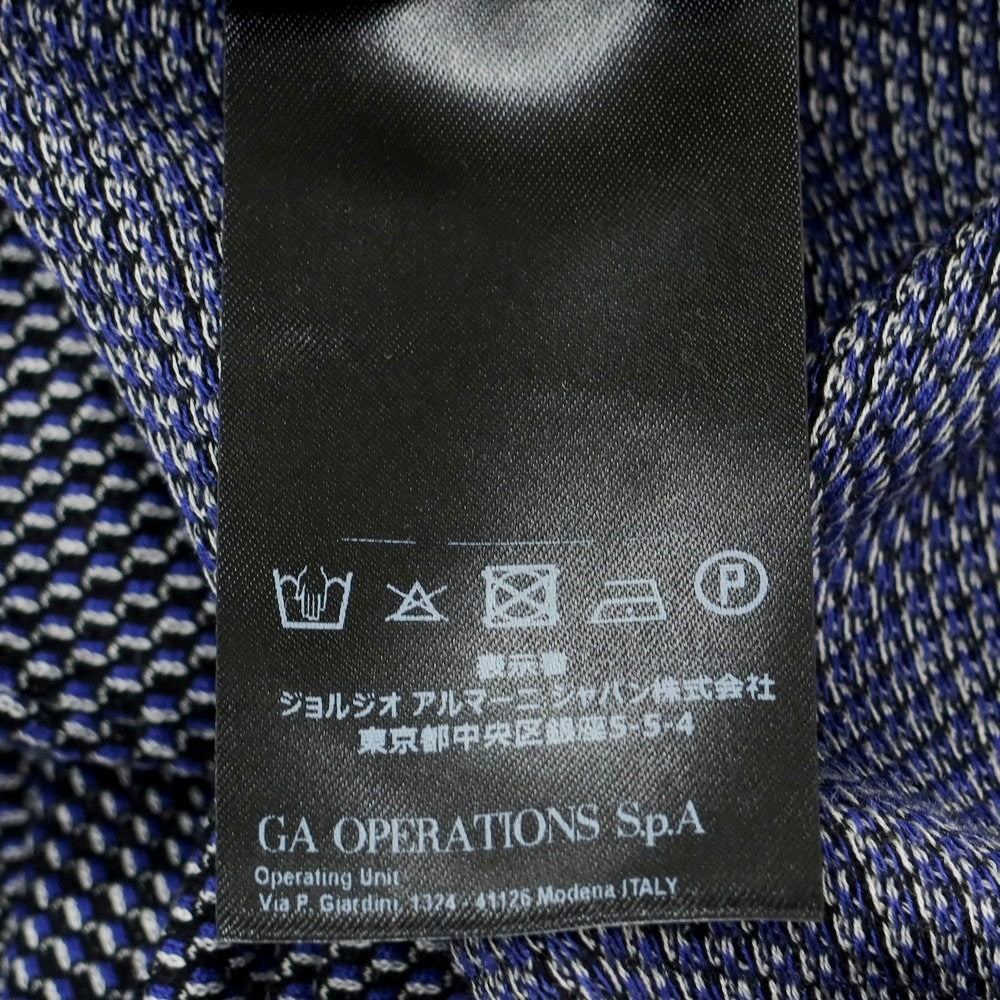 【中古】ジョルジオアルマーニ GIORGIO ARMANI レーヨンコットン 長袖Tシャツ カットソー ネイビー【 46 】【 状態ランクB 】【 メンズ 】