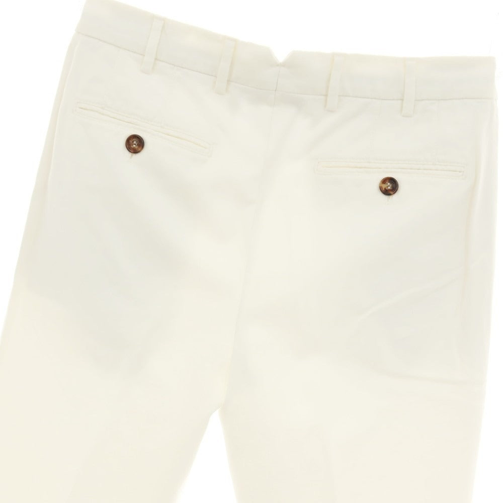 【中古】ブルネロクチネリ Brunello Cucinelli ツイルコットン カジュアルスラックスパンツ ホワイト【サイズ48】【 状態ランクB 】【 メンズ 】