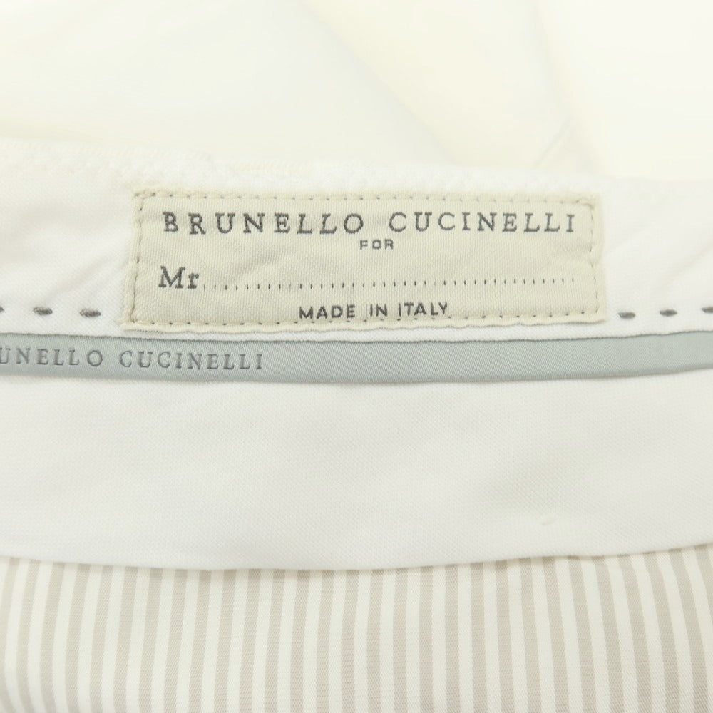【中古】ブルネロクチネリ Brunello Cucinelli ツイルコットン カジュアルスラックスパンツ ホワイト【サイズ48】【 状態ランクB 】【 メンズ 】