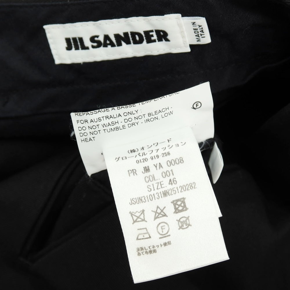 【中古】ジルサンダー JIL SANDER ストレッチ コットン チノパンツ ブラック【サイズ46】【 状態ランクB 】【 メンズ 】