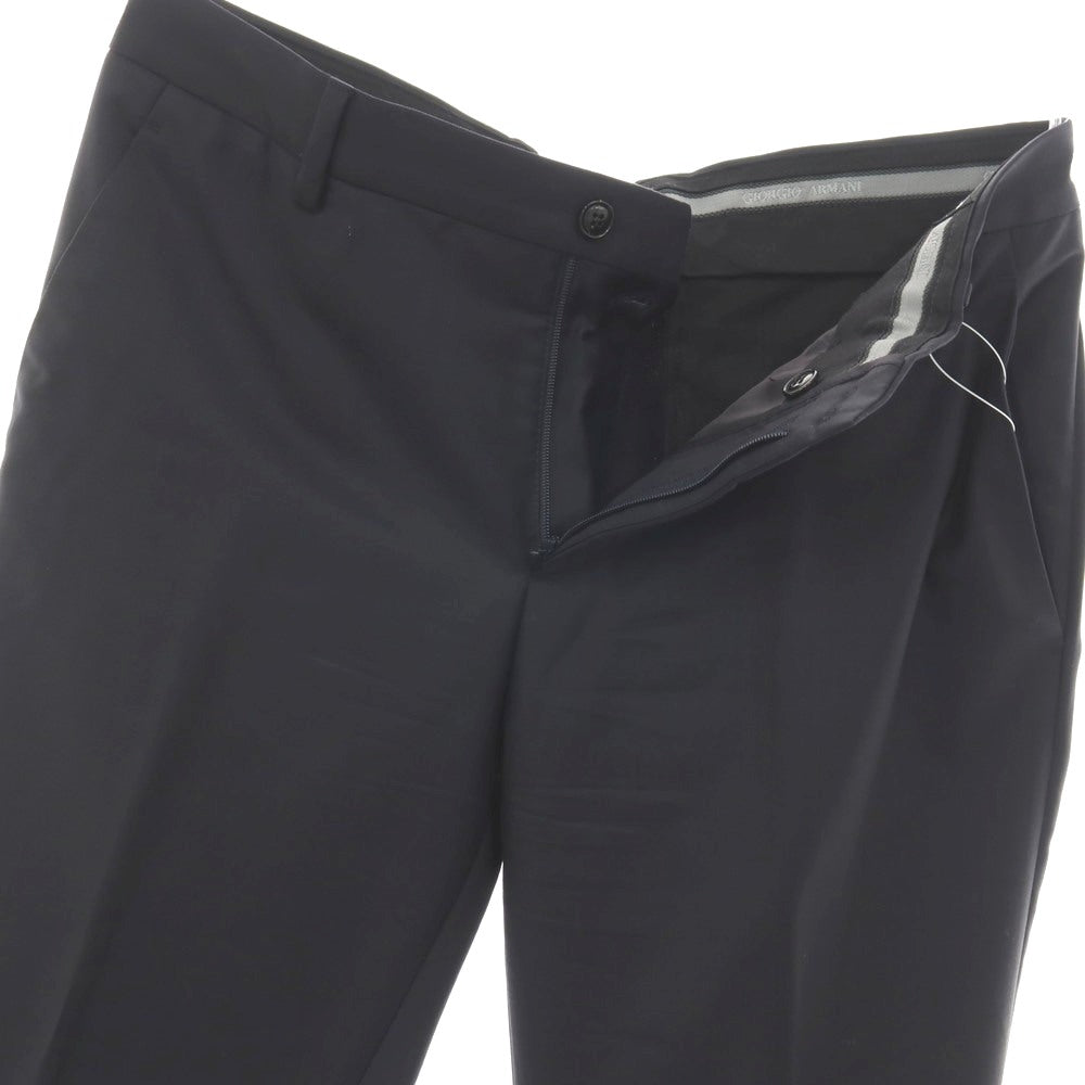 【中古】ジョルジオアルマーニ GIORGIO ARMANI ウールカシミヤ ドレススラックスパンツ ダークネイビー【サイズ48】【 状態ランクB 】【 メンズ 】