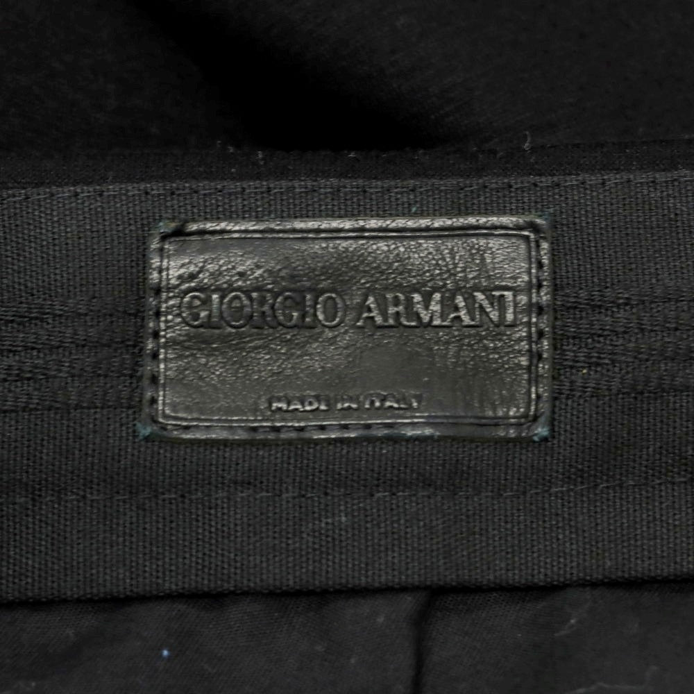 【中古】ジョルジオアルマーニ GIORGIO ARMANI ナイロンレーヨン ジャージー カジュアルスラックスパンツ ブラック【 46 】【 状態ランクC 】【 メンズ 】