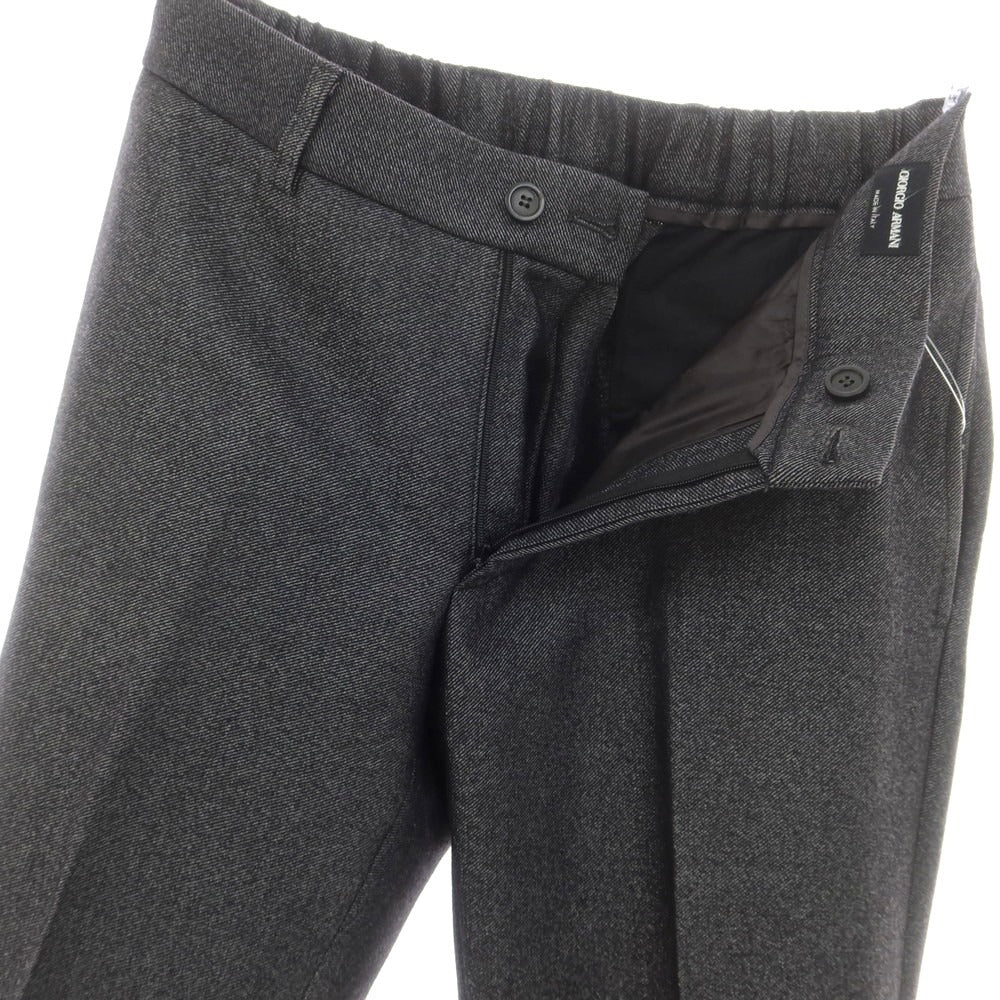 【中古】ジョルジオアルマーニ GIORGIO ARMANI ストレッチ ウールポリエステルナイロン イージースラックスパンツ グレーxブラック【 48 】【 状態ランクB 】【 メンズ 】