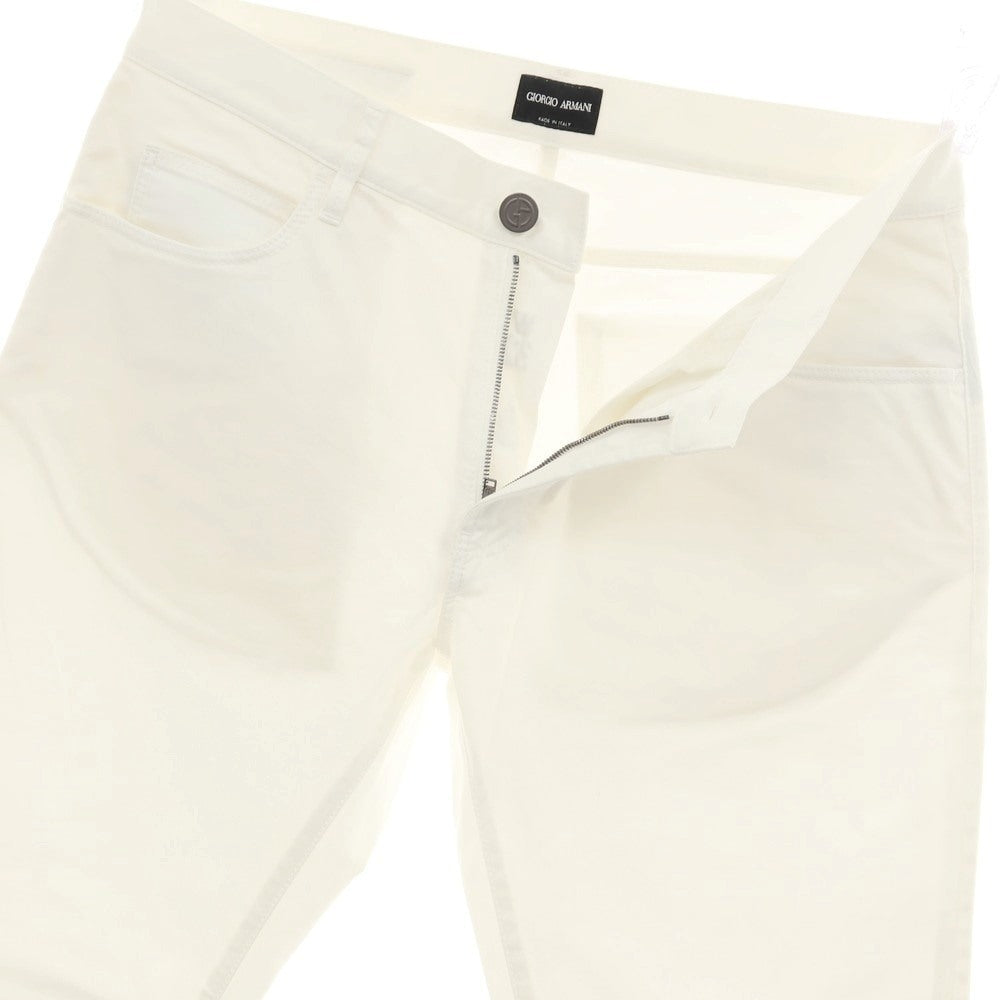 【中古】ジョルジオアルマーニ GIORGIO ARMANI ストレッチ コットン 5ポケットパンツ ホワイト【サイズ32】【 状態ランクB 】【 メンズ 】
