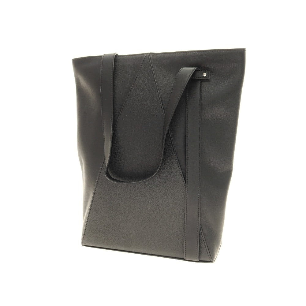 【中古】カミーユ フォルネ Camille Fournet 2WAY 型押し切り替えレザー トートバッグ ブラック【 状態ランクB 】【 ユニセックス 】