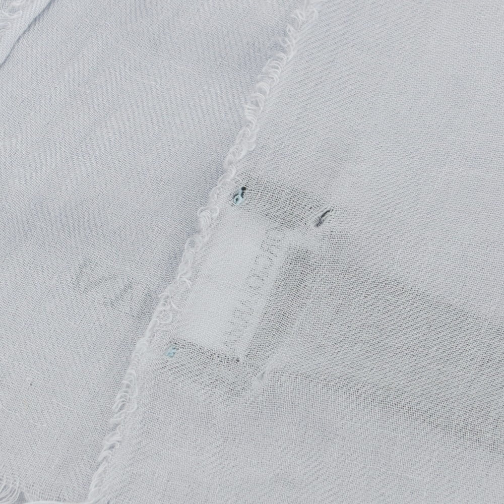 【中古】ジョルジオアルマーニ GIORGIO ARMANI モダールカシミヤ 大判 ストール ライトグレー【 状態ランクB 】【 メンズ 】