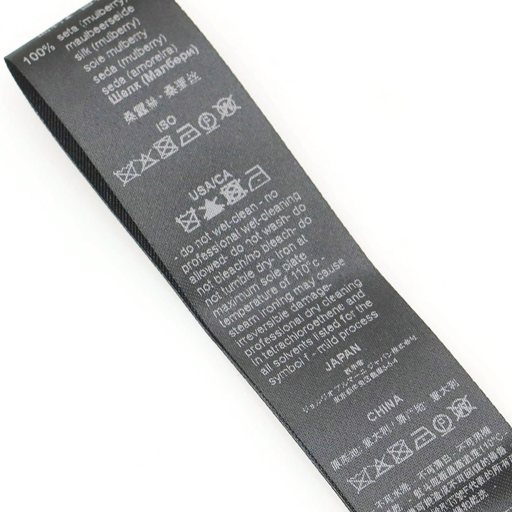 【中古】ジョルジオアルマーニ GIORGIO ARMANI レーヨンシルク ベロア マフラー ブラックxダークベージュ【 状態ランクB 】【 メンズ 】