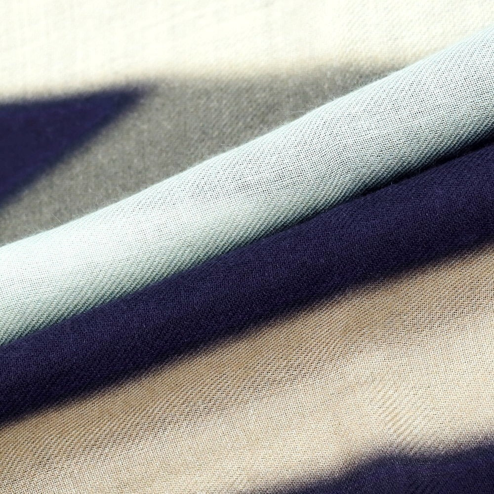 【中古】ジョルジオアルマーニ GIORGIO ARMANI シルク系 プリント ストール ネイビーxベージュ【 状態ランクB 】【 メンズ 】