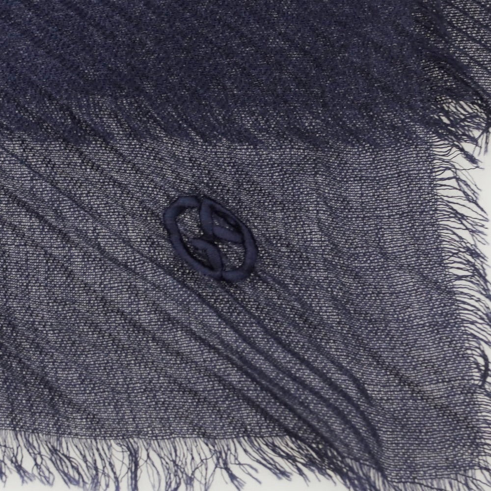 【中古】ジョルジオアルマーニ GIORGIO ARMANI レーヨン系 ストール ライトブルーxネイビー【 状態ランクB 】【 メンズ 】