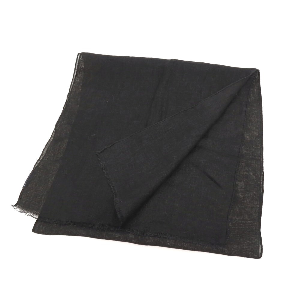 【中古】フランコバッシ FRANCO BASSI リネン系 ストール ブラック【 状態ランクB 】【 メンズ 】