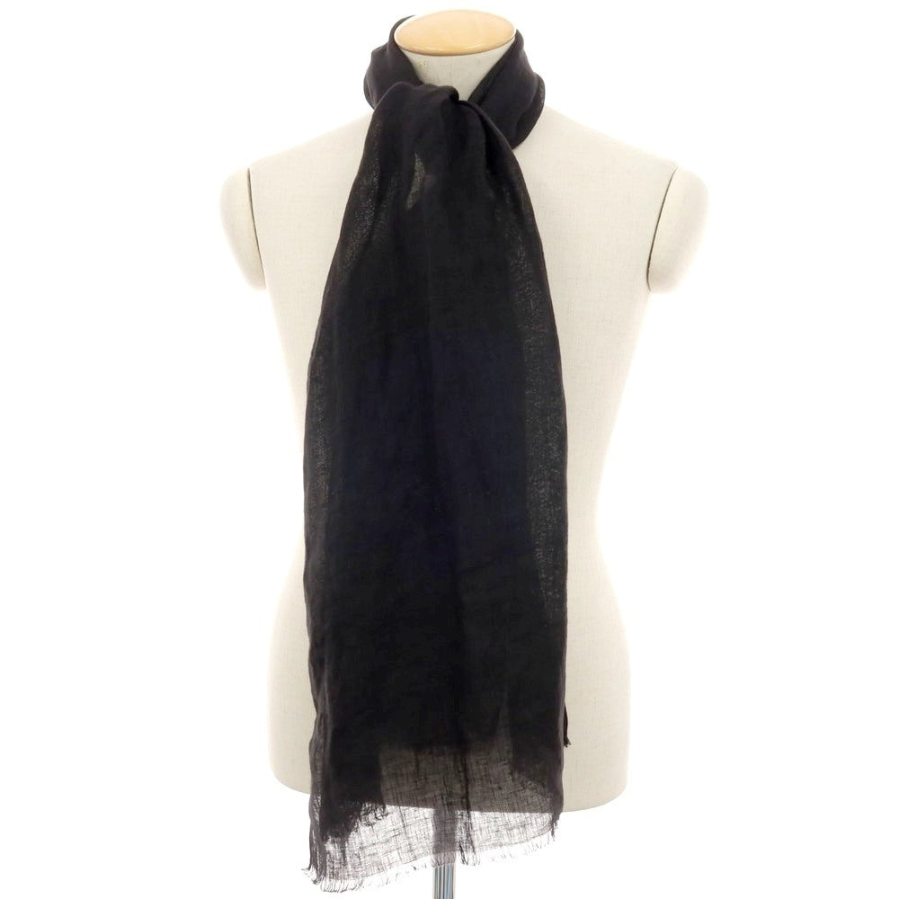 【中古】フランコバッシ FRANCO BASSI リネン系 ストール ブラック【 状態ランクB 】【 メンズ 】