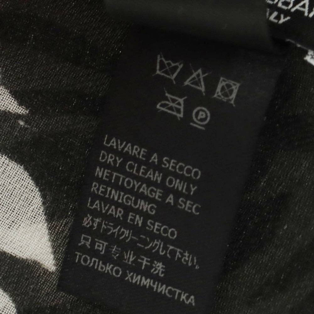 【中古】ドルチェアンドガッバーナ DOLCE&GABBANA レーヨンカシミヤ マフラー ブラックxホワイト【 状態ランクC 】【 メンズ 】