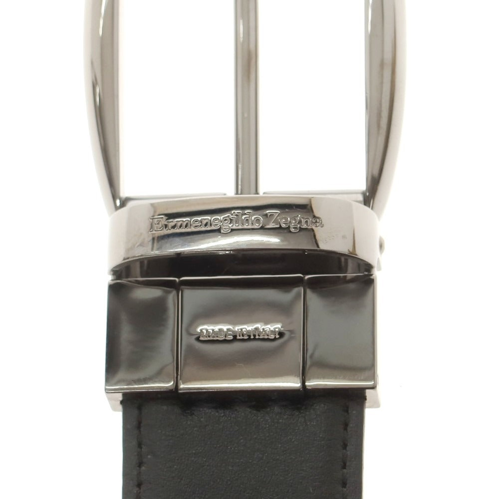 【中古】エルメネジルドゼニア Ermenegildo Zegna リバーシブル レザー ベルト ブラックxブラウン【 表記なし 】【 状態ランクB 】【 メンズ 】
