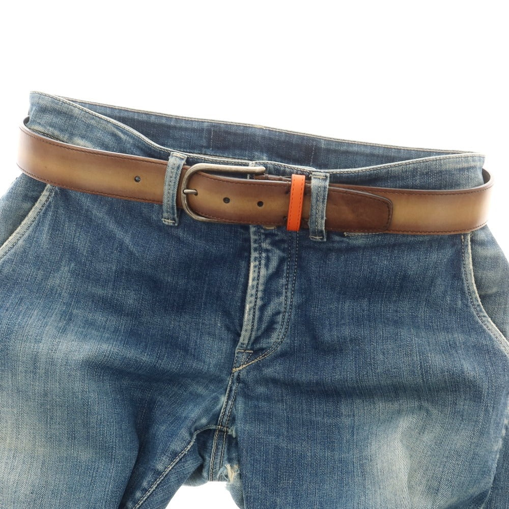 【中古】ベルルッティ Berluti レザー ベルト ブラウン【 90 】【 状態ランクB 】【 メンズ 】