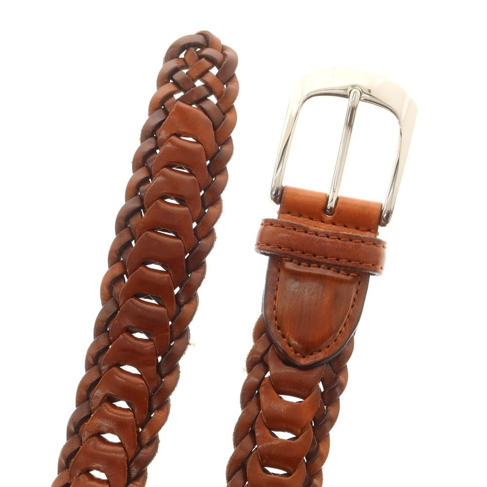 【中古】ノストロアテュー nostroatout レザー メッシュ ベルト ブラウン【 85 】【 状態ランクB 】【 メンズ 】