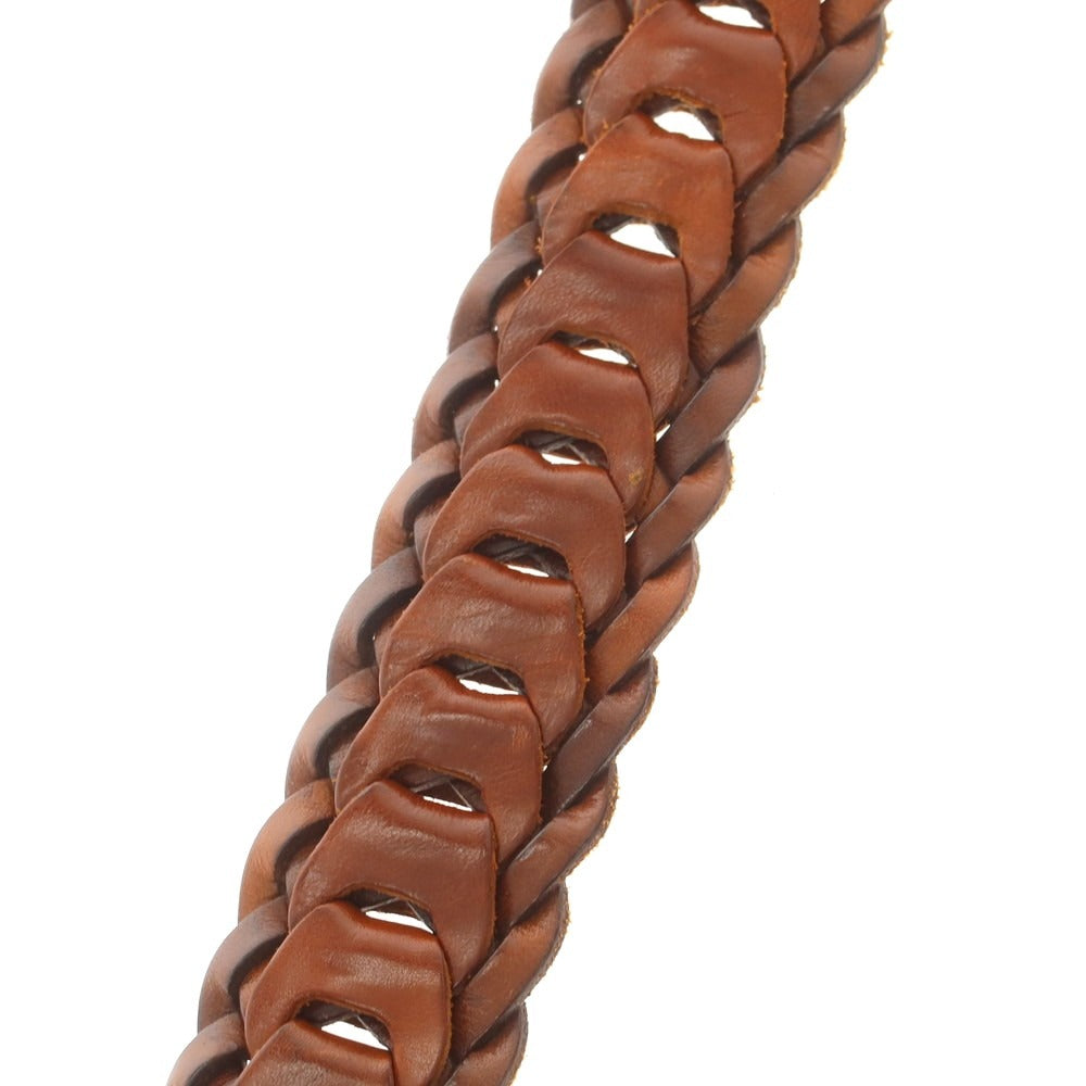 【中古】ノストロアテュー nostroatout レザー メッシュ ベルト ブラウン【 85 】【 状態ランクB 】【 メンズ 】