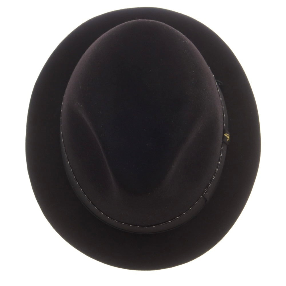 【中古】ボルサリーノ Borsalino ビーバー 中折れ ハット ブラックxブラック【 58 】【 状態ランクB 】【 メンズ 】