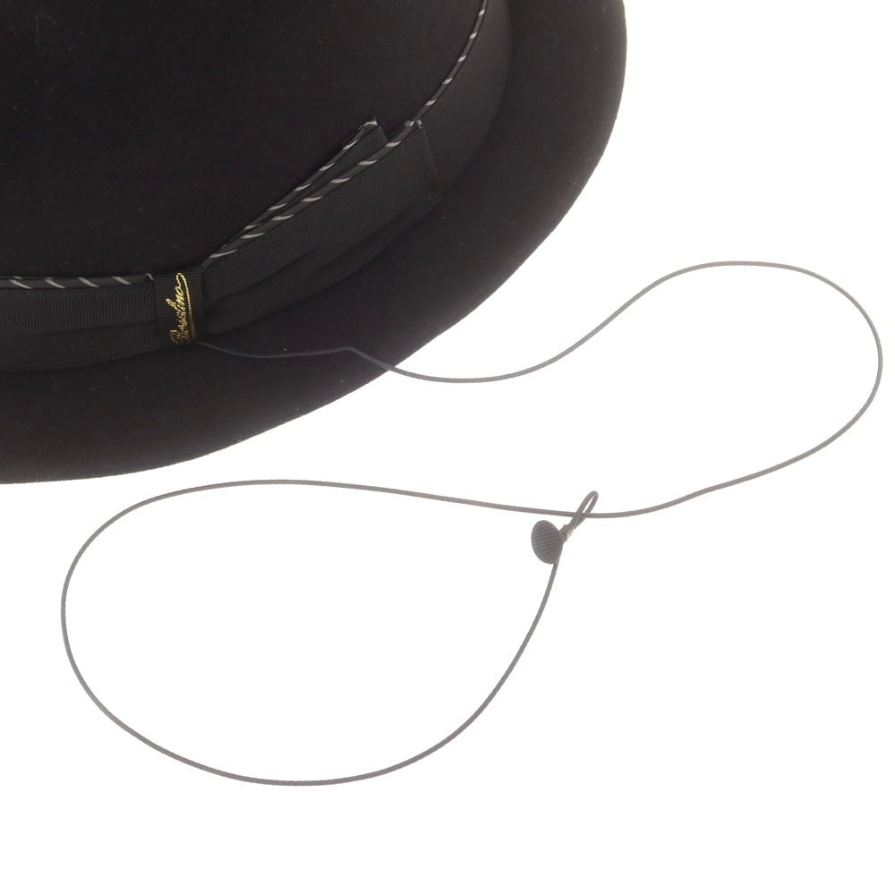 【中古】ボルサリーノ Borsalino ビーバー 中折れ ハット ブラックxブラック【 58 】【 状態ランクB 】【 メンズ 】