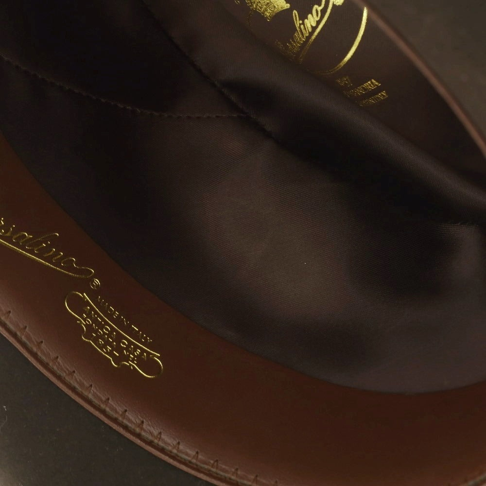 【中古】ボルサリーノ Borsalino ラビット 中折れ ハット ブラウン【 57 】【 状態ランクB 】【 メンズ 】