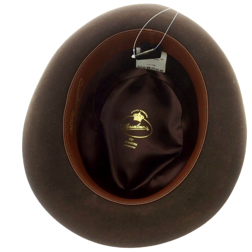 【中古】ボルサリーノ Borsalino ラビット 中折れ ハット ブラウン【 57 】【 状態ランクB 】【 メンズ 】