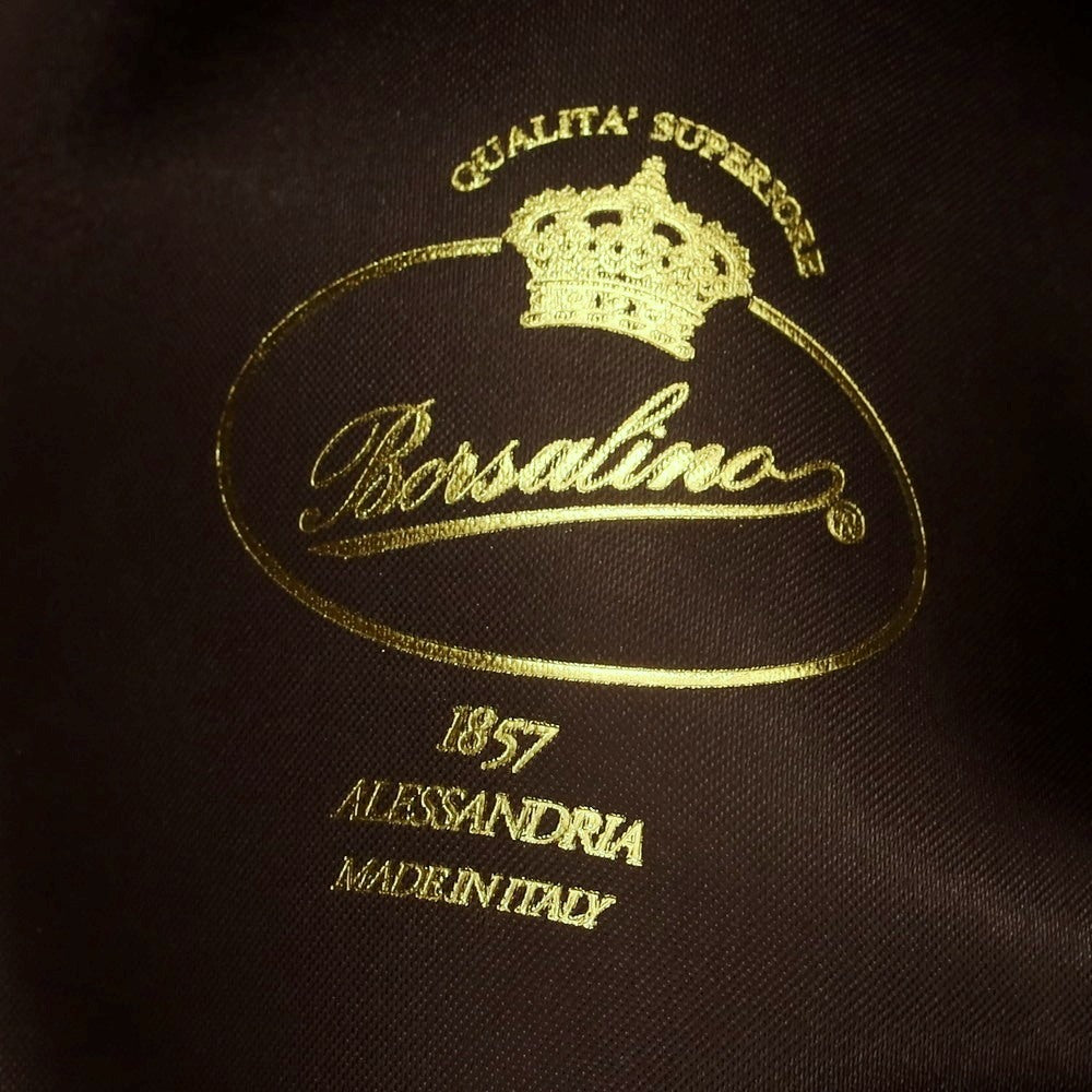 【中古】ボルサリーノ Borsalino ラビット 中折れ ハット ブラウン【 57 】【 状態ランクB 】【 メンズ 】
