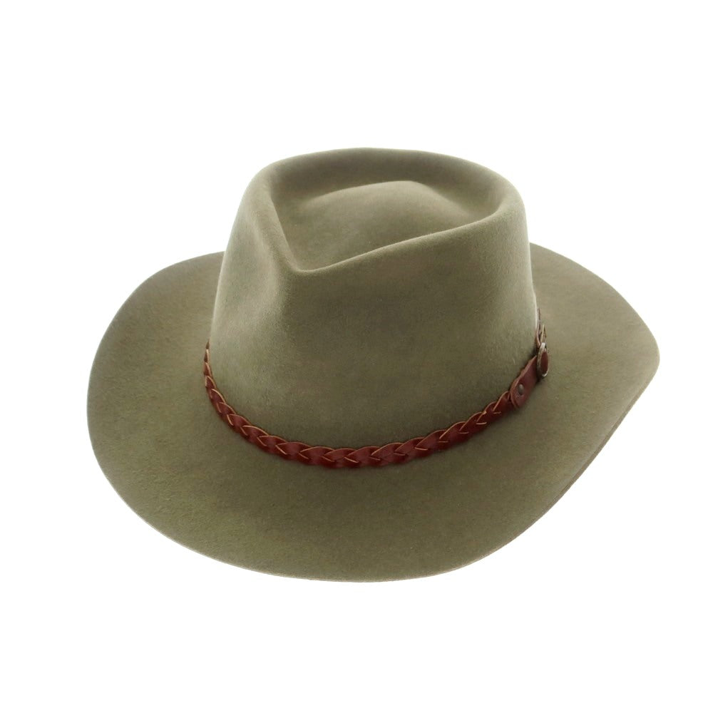 【中古】アクーブラ AKUBRA フェルト ウエスタン ハット オリーブ【 58 】【 状態ランクB 】【 メンズ 】