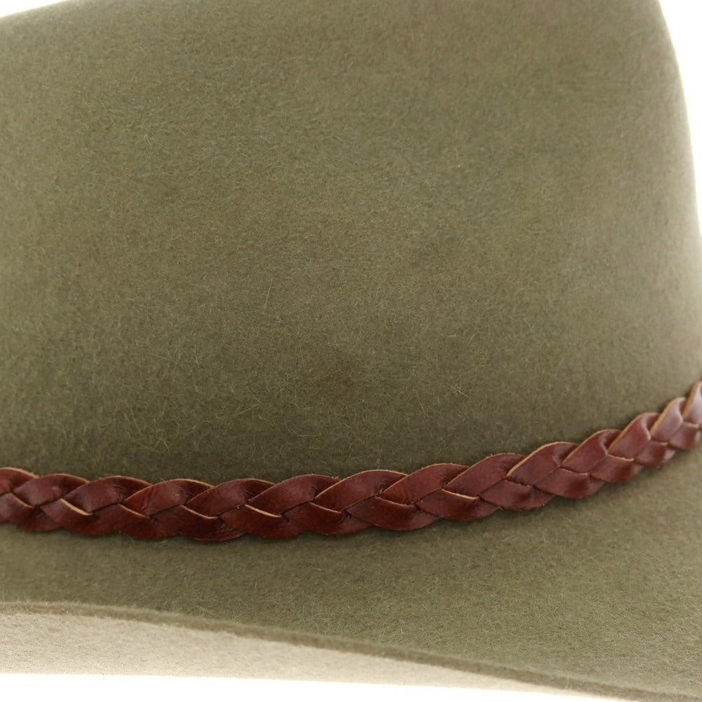 【中古】アクーブラ AKUBRA フェルト ウエスタン ハット オリーブ【 58 】【 状態ランクB 】【 メンズ 】