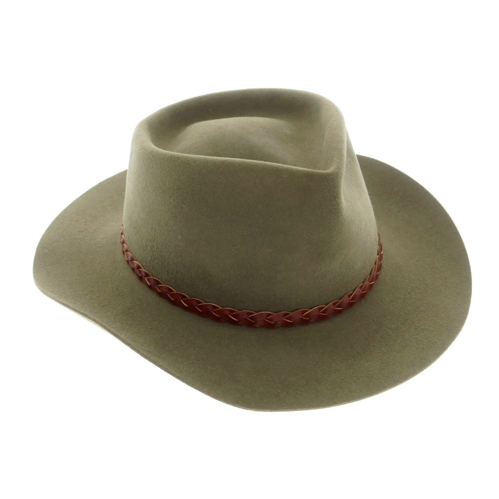 【中古】アクーブラ AKUBRA フェルト ウエスタン ハット オリーブ【 58 】【 状態ランクB 】【 メンズ 】