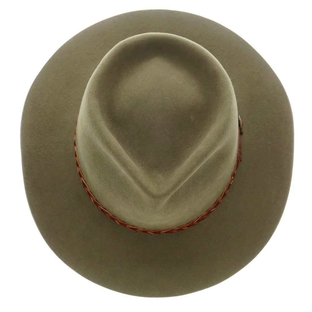 【中古】アクーブラ AKUBRA フェルト ウエスタン ハット オリーブ【 58 】【 状態ランクB 】【 メンズ 】