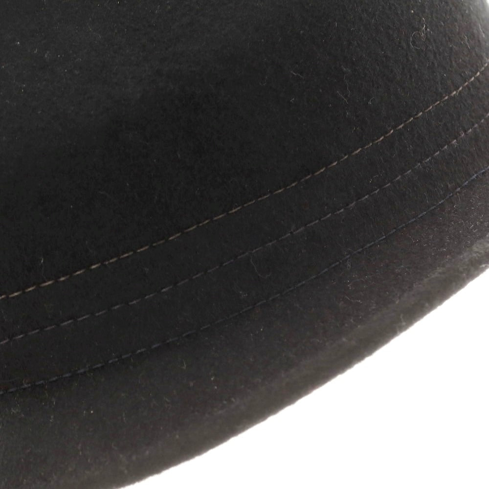 【中古】ジョルジオアルマーニ GIORGIO ARMANI ウール 中折れ ハット ブラック【 58 】【 状態ランクB 】【 メンズ 】
