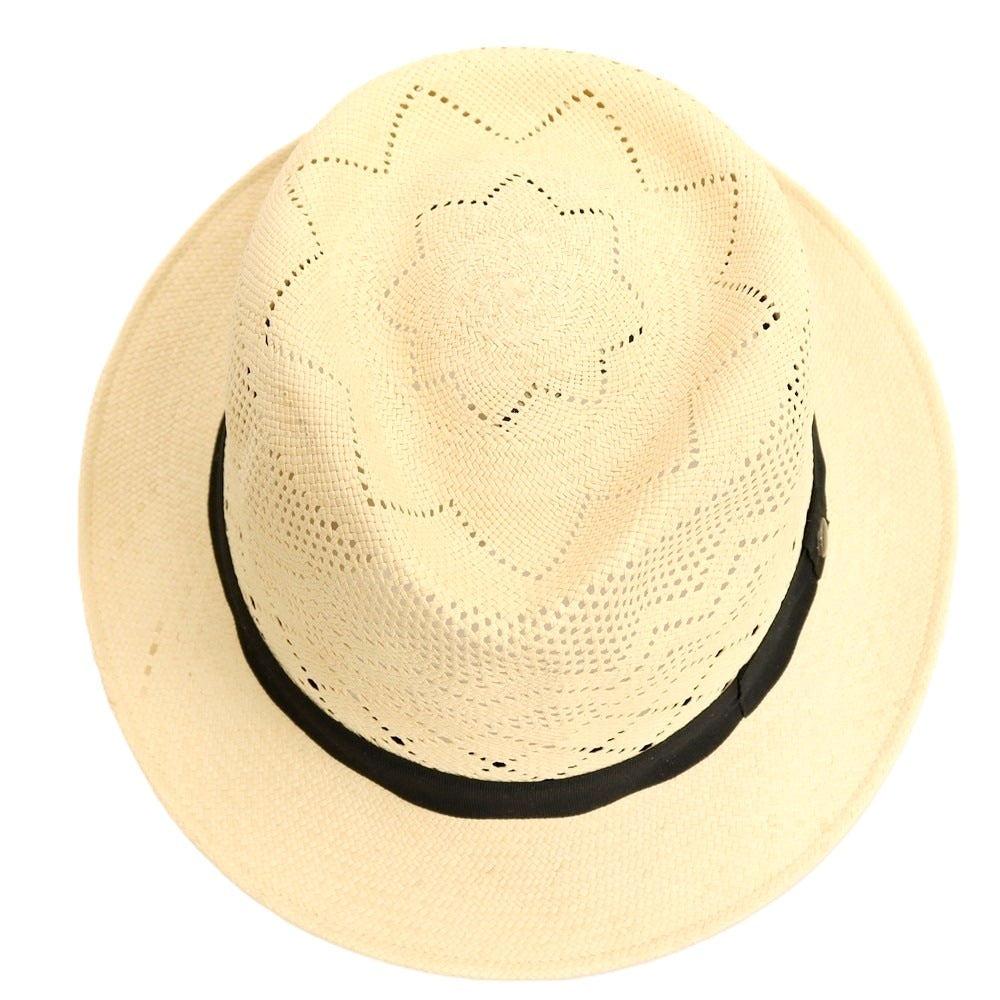 【中古】トーキョーハット Tokio hat 中折れ パナマハット 帽子 ライトベージュxブラック【サイズLL(59.5cm)】【 状態ランクB 】【 メンズ 】