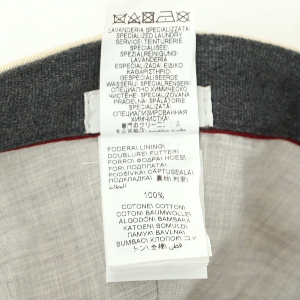 【中古】ブルネロクチネリ Brunello Cucinelli ツイルコットン BBキャップ ベージュ【 L 】【 状態ランクC 】【 メンズ 】