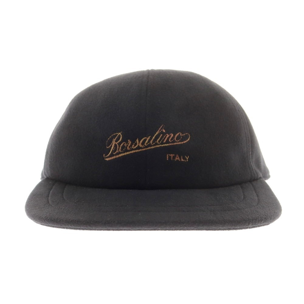 【中古】ボルサリーノ Borsalino ポリエステル BBキャップ ブラック【 L 58cm 】【 状態ランクB 】【 メンズ 】