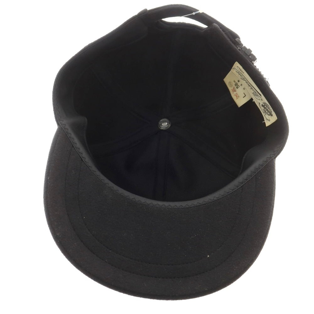 【中古】ボルサリーノ Borsalino ポリエステル BBキャップ ブラック【 L 58cm 】【 状態ランクB 】【 メンズ 】
