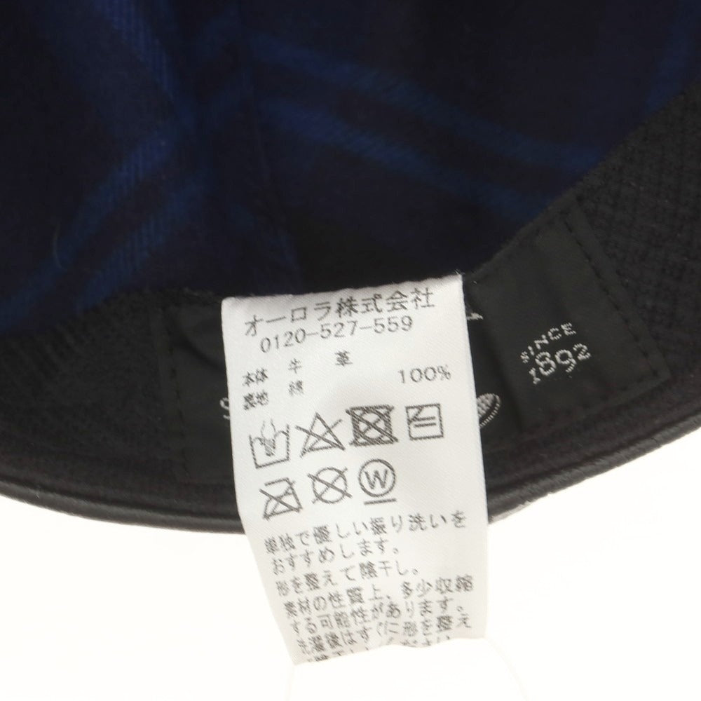 【中古】トーキョーハット Tokio hat レザー ハンチング キャップ 帽子 ブラック【 M 56.5cm 】【 状態ランクB 】【 メンズ 】