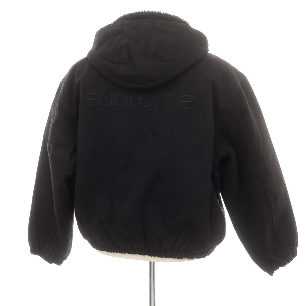 【中古】シュプリーム Supreme 2025年秋冬 Faux Shearling Lined Bomber Jacket 内フリース ボンバージャケット ブラック【 L 】【 状態ランクB 】【 メンズ 】