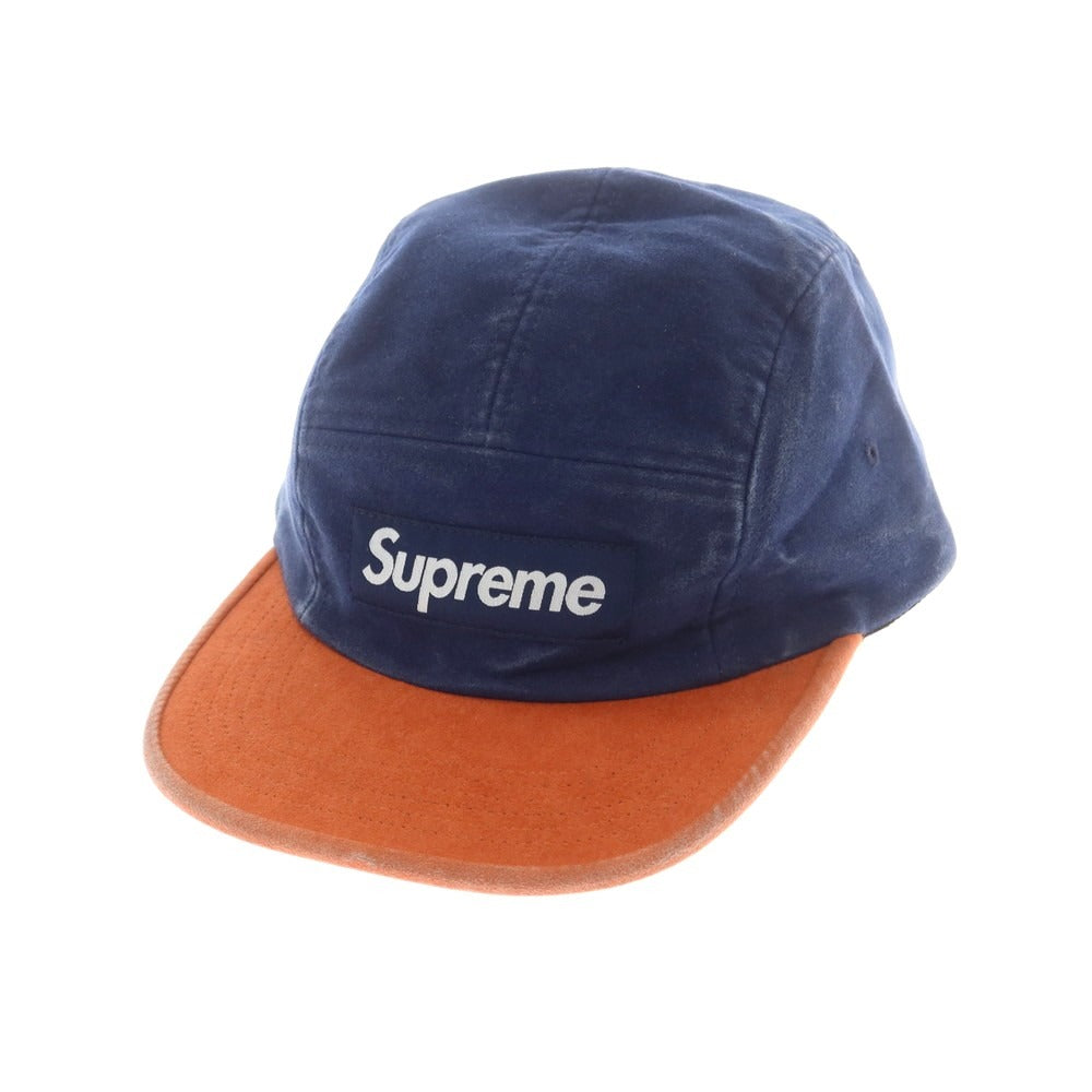 【中古】シュプリーム Supreme 2025年秋冬 2-Tone Moleskin Camp Cap キャンプキャップ ネイビーxブラウン【 ONE SIZE(58cm) 】【 状態ランクB 】【 メンズ 】
