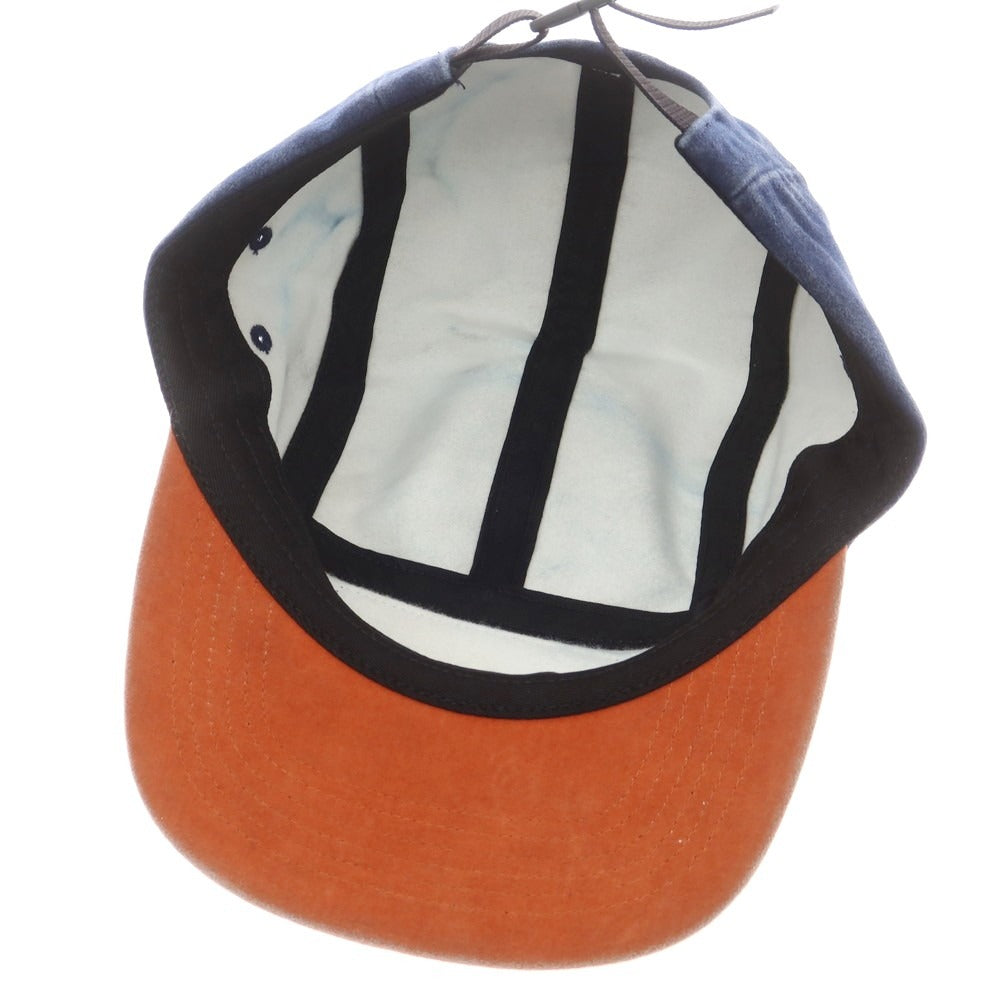 【中古】シュプリーム Supreme 2025年秋冬 2-Tone Moleskin Camp Cap キャンプキャップ ネイビーxブラウン【 ONE SIZE(58cm) 】【 状態ランクB 】【 メンズ 】