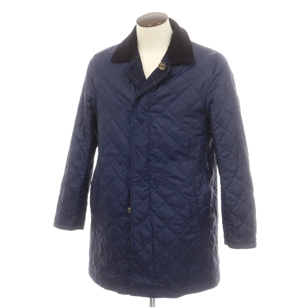 【中古】マッキントッシュフィロソフィー MACKINTOSH PHILOSOPHY ウール 中綿 リバーシブル ステンカラーコート ネイビー【 40 】【 状態ランクC 】【 メンズ 】