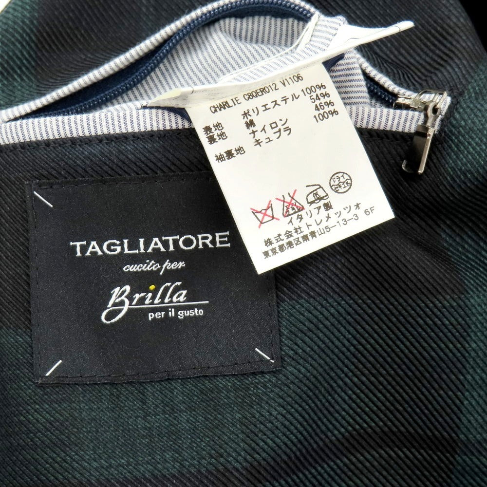 【中古】タリアトーレ TAGLIATORE CHARLIE Brilla per il gusto別注 ポリエステル チェック ピーコート グリーンxブラック【 46 】【 状態ランクB 】【 メンズ 】