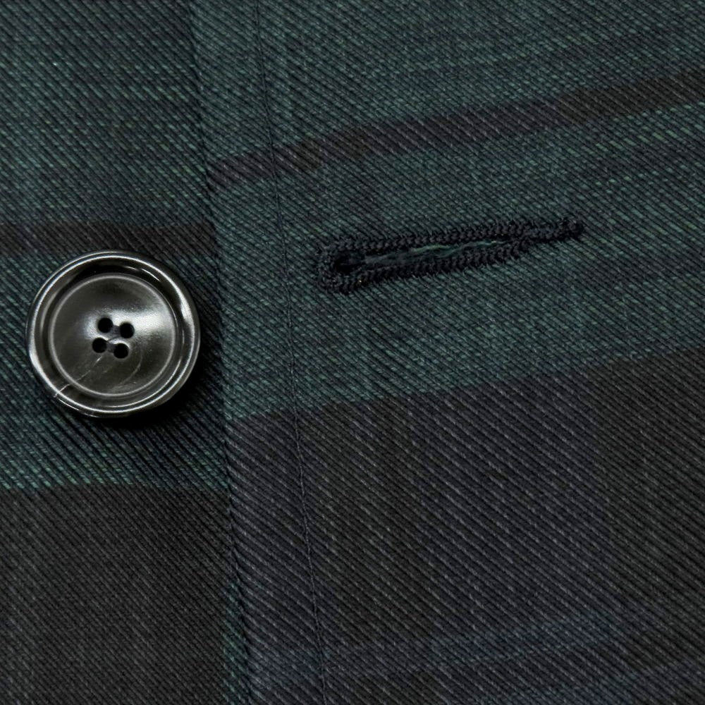 【中古】タリアトーレ TAGLIATORE CHARLIE Brilla per il gusto別注 ポリエステル チェック ピーコート グリーンxブラック【 46 】【 状態ランクB 】【 メンズ 】